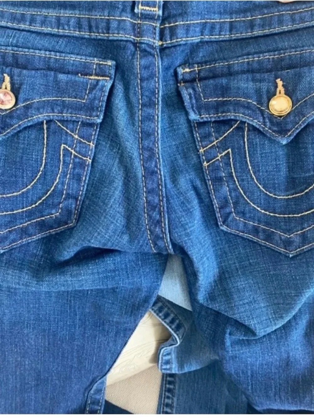 True Religion Dark Indigo Flare Jeans - Picture 7 of 10